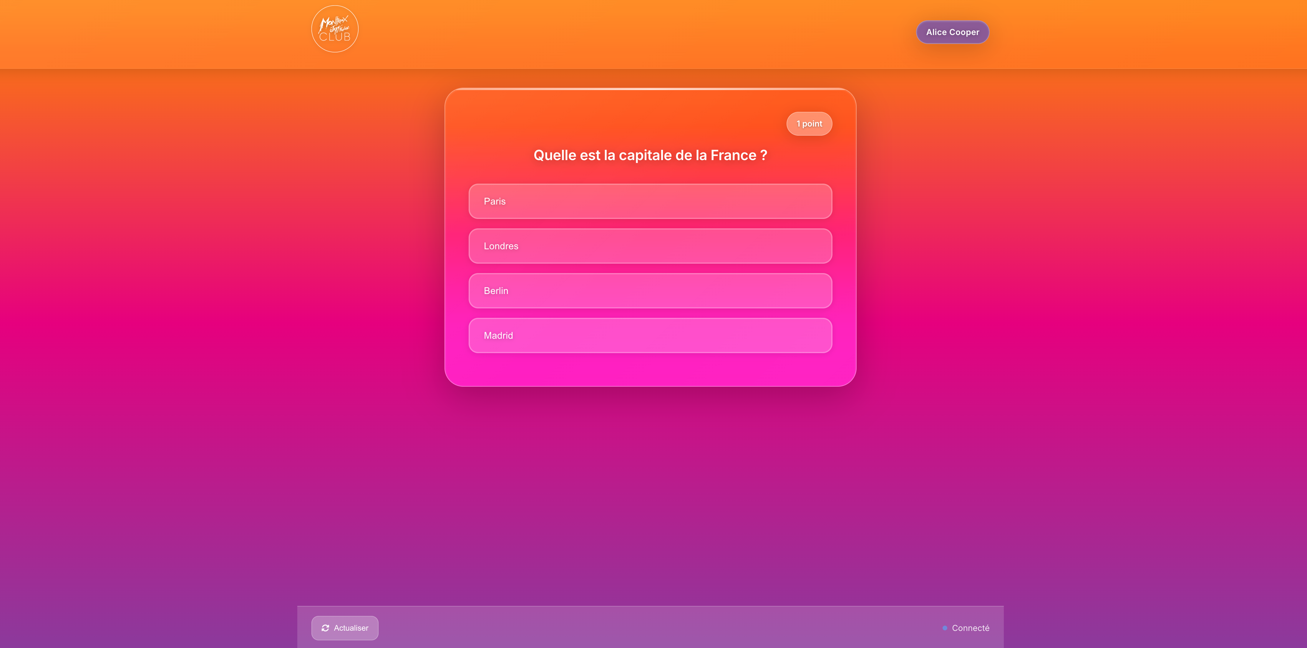Interface Client - Vue mobile optimisée